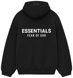 Fear of God Essentials Fleece Hoodie - FW24 Black, Menswear Casual Fashion Tops Sweatshirts for Men