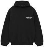 Fear of God Essentials Fleece Hoodie - FW24 Black, Menswear Casual Fashion Tops Sweatshirts for Men